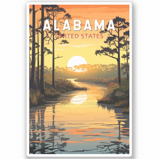 Alabama Travel Art Vintage (Front)