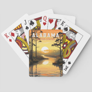 Alabama Travel Art Vintage Playing Cards