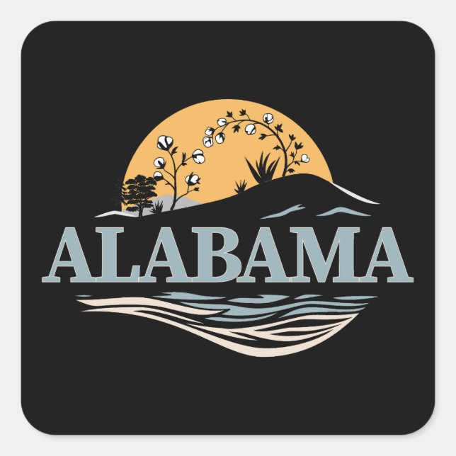 Alabama United States of America Square Sticker (Front)