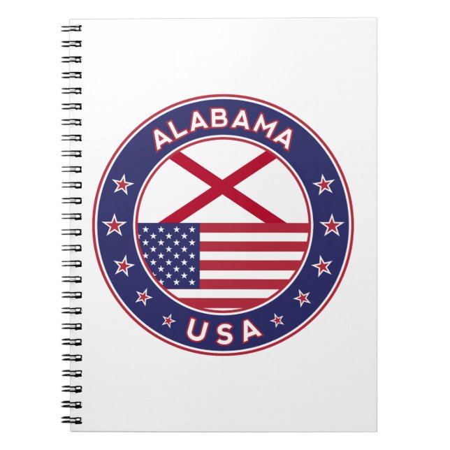 Alabama, USA States, Alabama Notebook (Front)