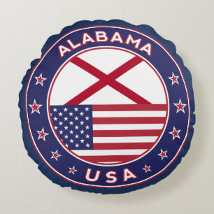 Alabama, USA States, Alabama Round Cushion