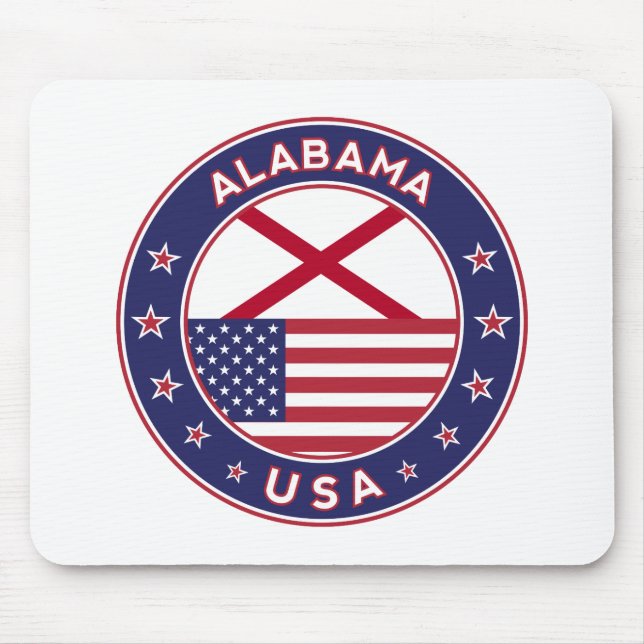 Alabama, USA States, Alabama t-shirt, Alabama Mouse Mat (Front)