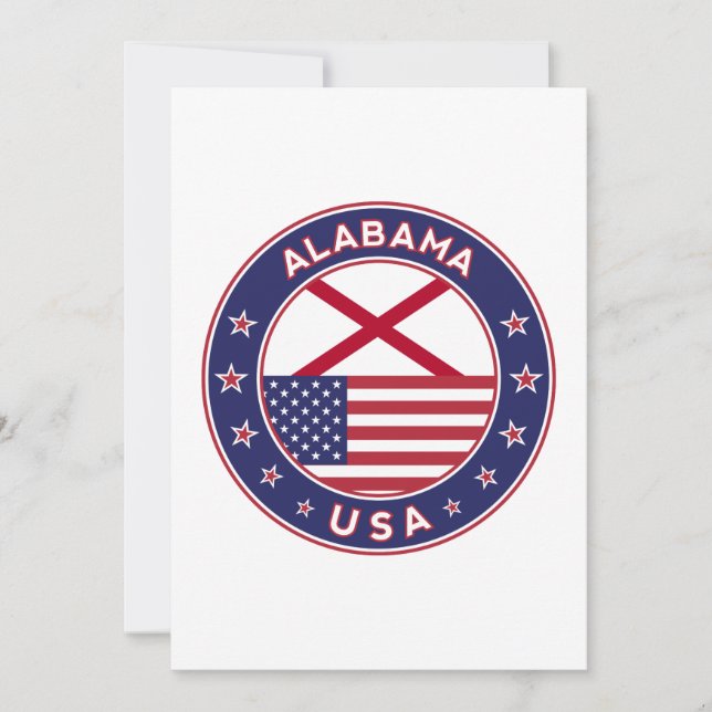 Alabama, USA States, Invitation (Front)