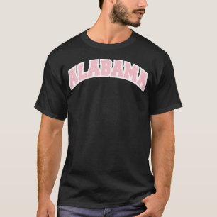 Alabama Varsity College Style Pink T-Shirt