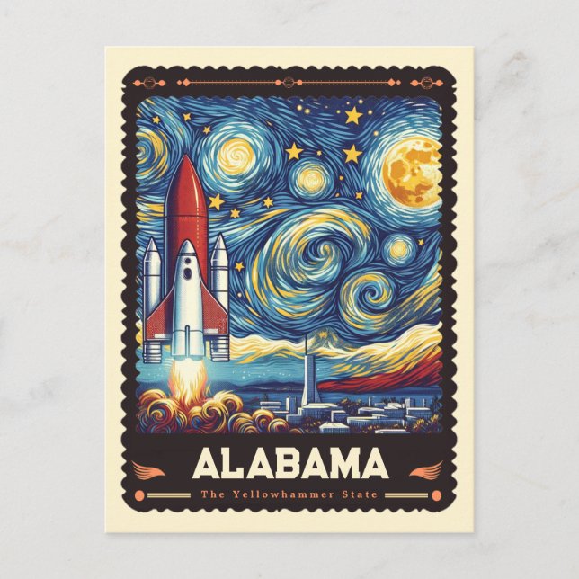Alabama | Vincent Van Gogh Inspired Postcard (Front)