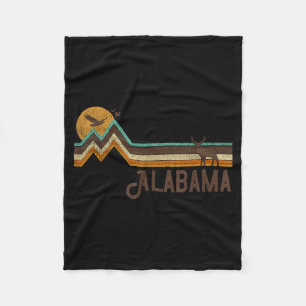 Alabama Vintage Men Women 70s Graphic Art Fleece Blanket