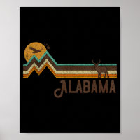 Alabama Vintage Men Women 70s Illustration
