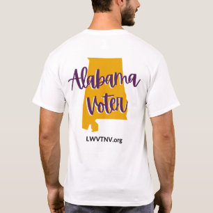Alabama Voter Cursive Letters T-shirt