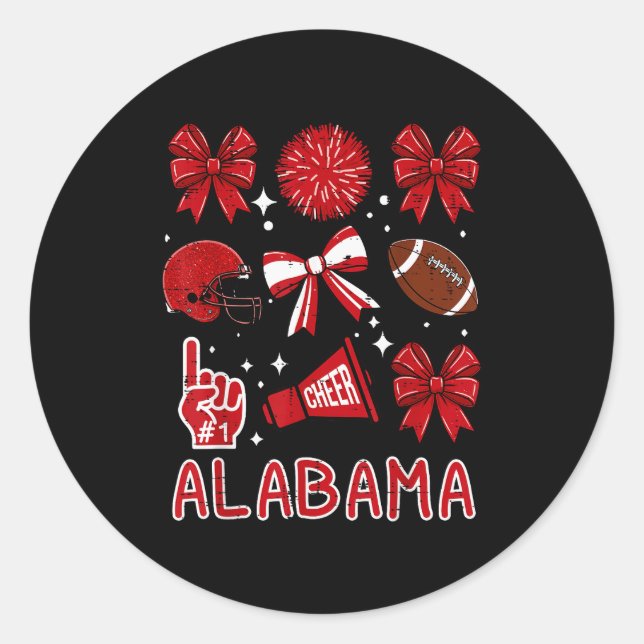 Alabama Women Kids Boys Girls Youth Teen Men  Classic Round Sticker (Front)