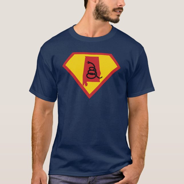 ALABAMAN ALABAMIAN SHIELD Freedom Is The Superpowe T-Shirt (Front)