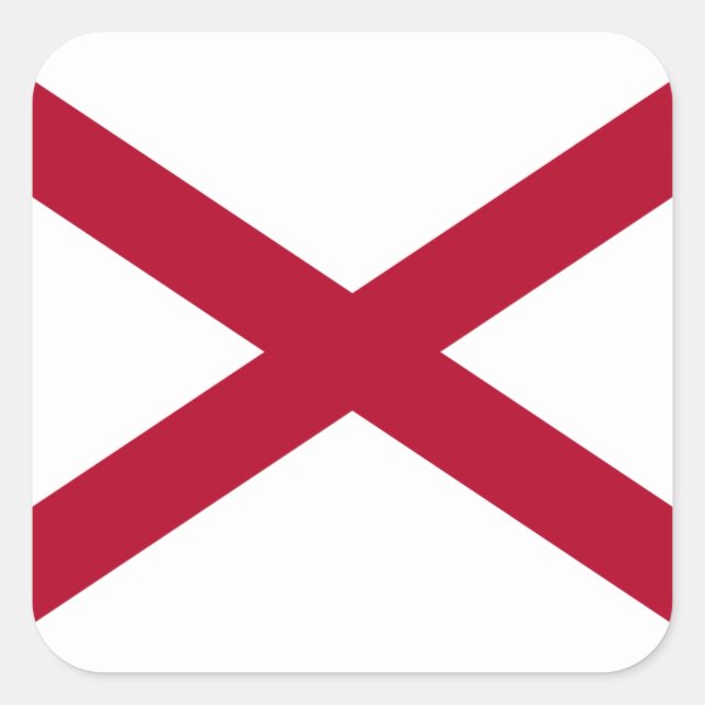 Alabamian Flag, Flag of Alabama Square Sticker (Front)