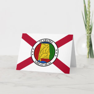 Alabamian Flag & Seal, Flag of Alabama Card