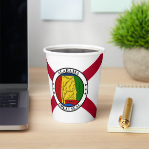 Alabamian Flag & Seal, Flag of Alabama Paper Cups