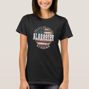 Alabaster Alabama Vintage American Flag T-Shirt