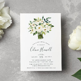 Alabaster Bouquet Bridal Shower Invitation