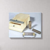 Alabaster box and bronze and silver seal cylinders