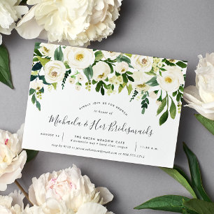 Alabaster Floral Bridesmaids Brunch Invitation