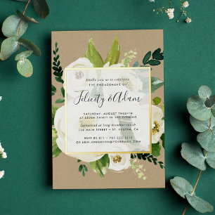 Alabaster Floral Engagement Party Gold