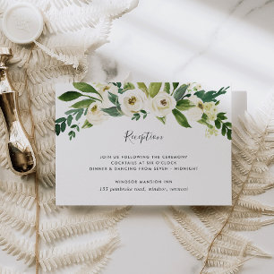Alabaster Floral Reception Card