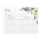 Alabaster Floral Recipe Card