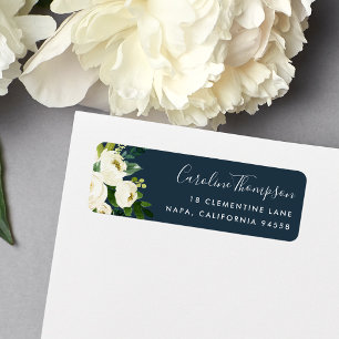 Alabaster Floral Return Address