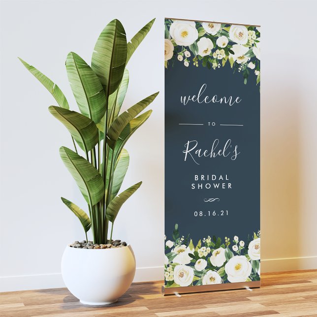 Alabaster Floral Shower Welcome Retractable Banner (Creator Uploaded)
