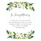Alabaster Floral Wedding Memorial Sign