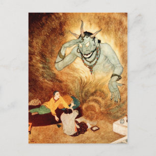 Aladdin and the Efrite Postcard