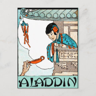 Aladdin Chinese Vintage Magic Lantern Postcard