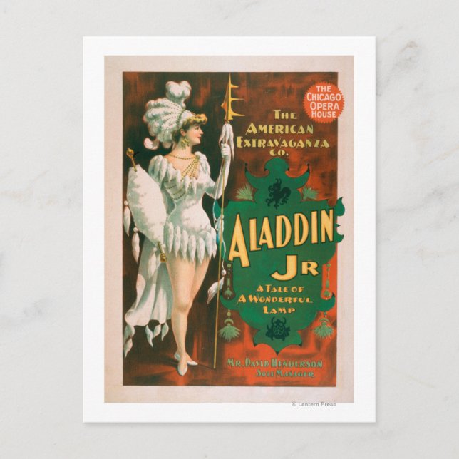 Aladdin Jr. Tale of a Wonderful Lamp Theatre 2 Postcard (Front)