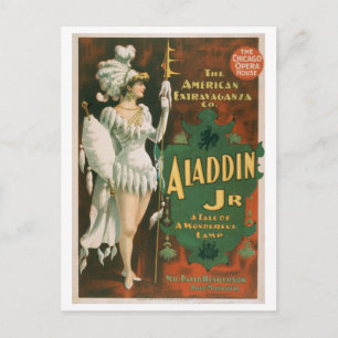 "Aladdin Jr" Vintage Theatre Postcard