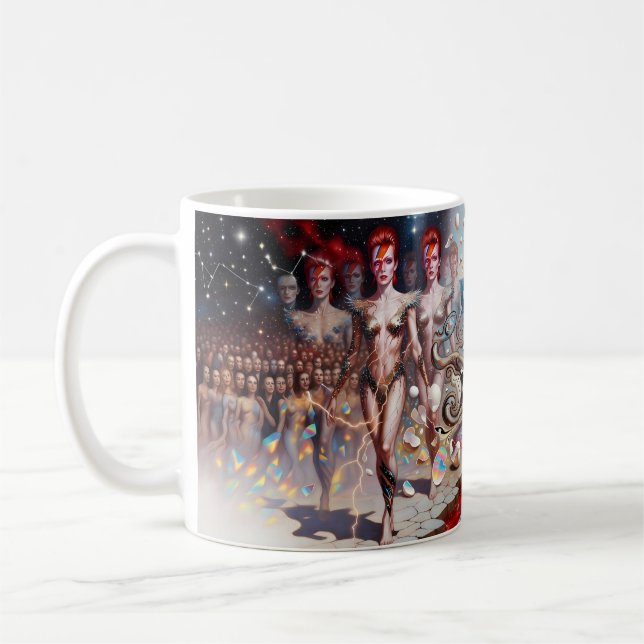 Aladdin Sane Glam Rock Lightning Surreal Mug (Left)