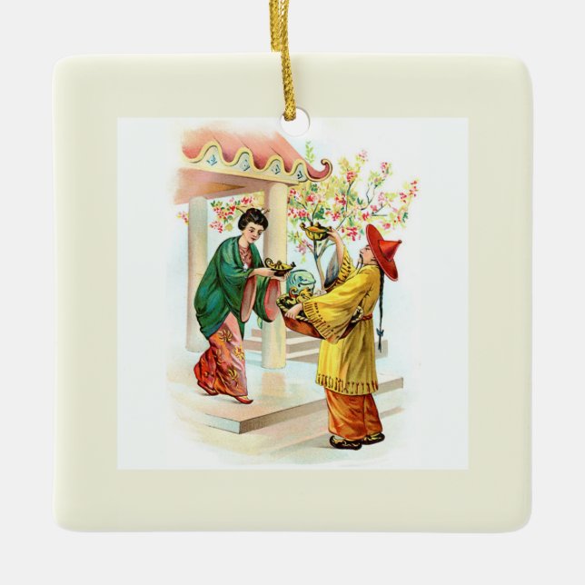 Aladdin's Lamp Ceramic Ornament (Front)