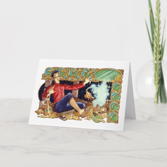 Aladdin's  Lamp Greeting Card (Front)