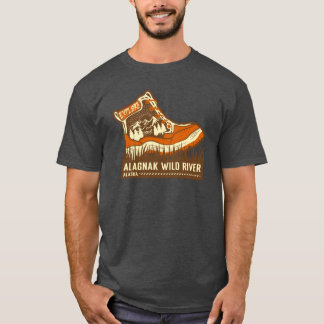 Alagnak Wild River Alaska Brown And Orange Hiking  T-Shirt