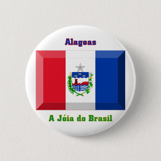 Alagoas Flag Gem 6 Cm Round Badge