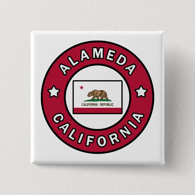 Alameda California 15 Cm Square Badge (Front)