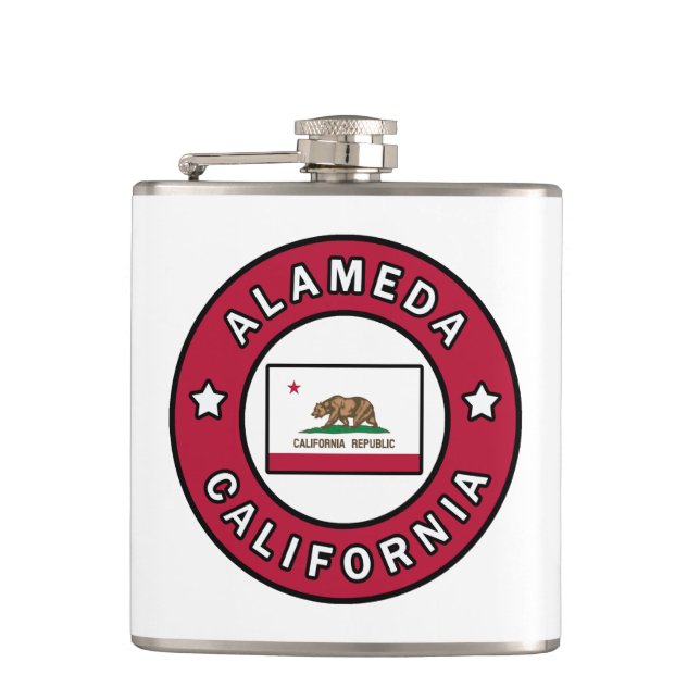 Alameda California Hip Flask (Front)