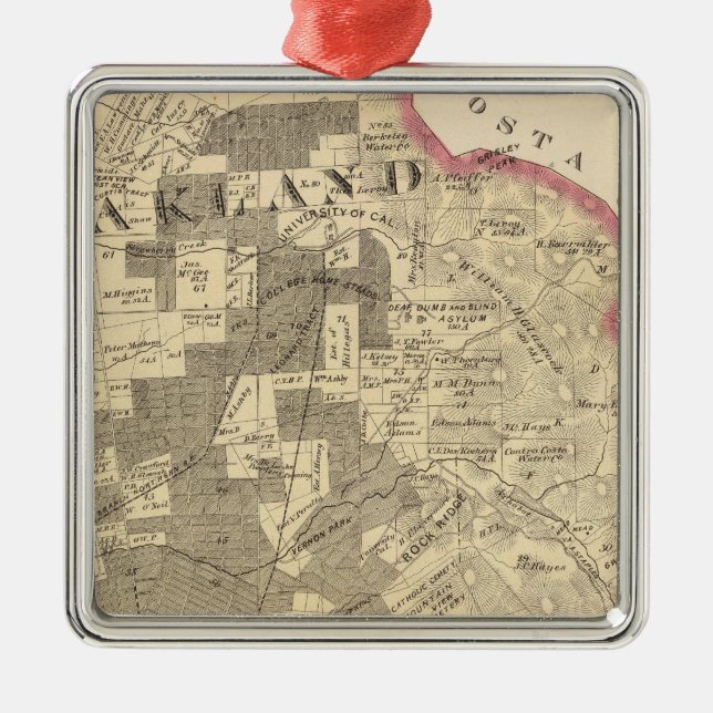 Alameda Co 1 Metal Tree Decoration (Front)