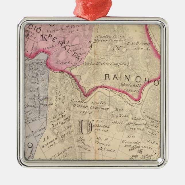 Alameda Co 3 Metal Tree Decoration (Front)