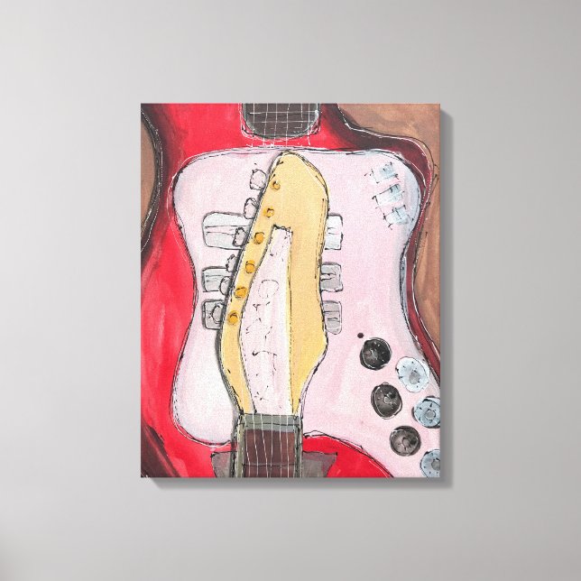 Alamo Guitar 1 Canvas Print (Front)