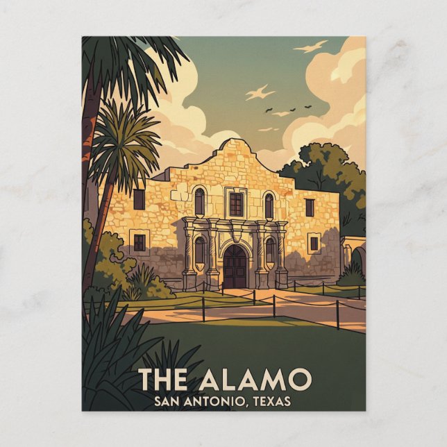 Alamo San Antonio Texas Travel Postcard (Front)