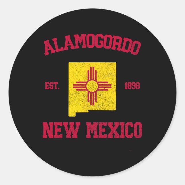 Alamogordo New Mexico  Classic Round Sticker (Front)