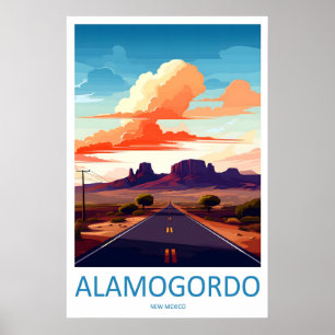 Alamogordo New Mexico Travel Poster National Ski