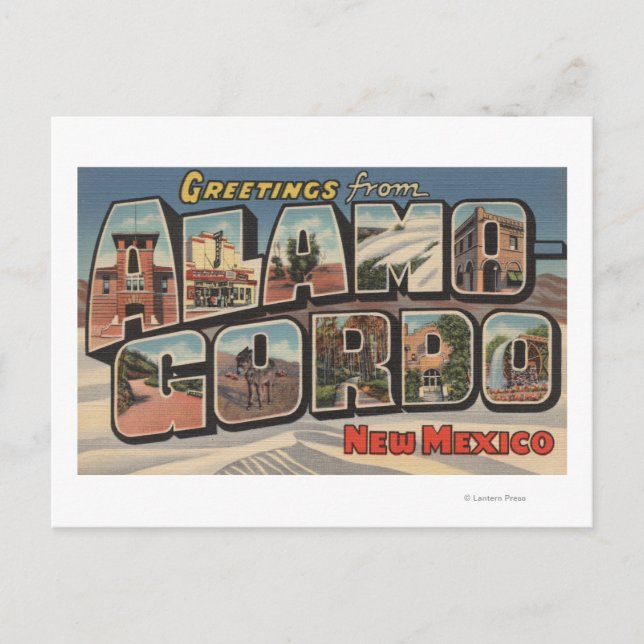 Alamongordo, New Mexico - Large Letter Scenes Postcard (Front)