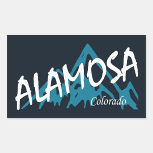 Alamosa Colorado Mountains Rectangular Sticker