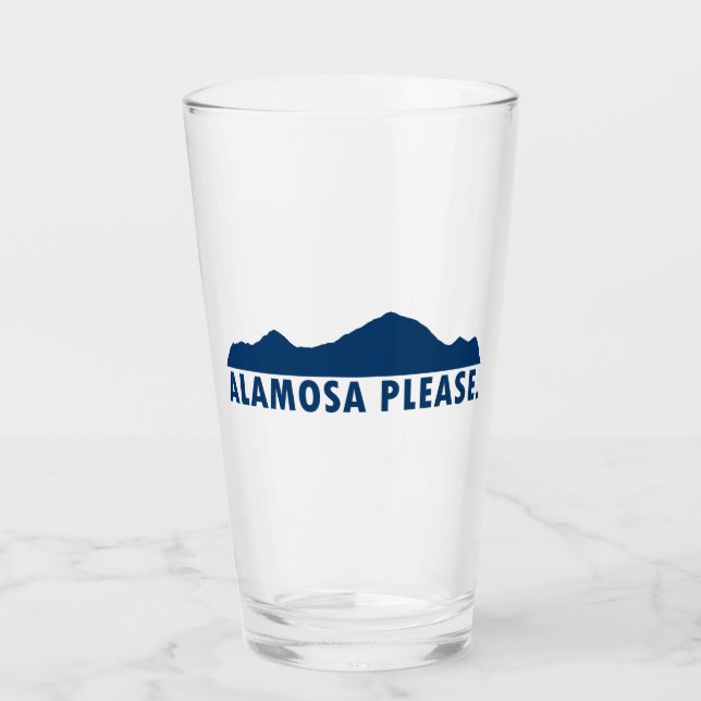 Alamosa Colorado Please Glass (Front)