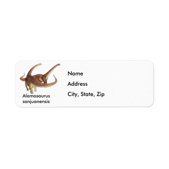 Alamosaurus sanjuanensis return address label