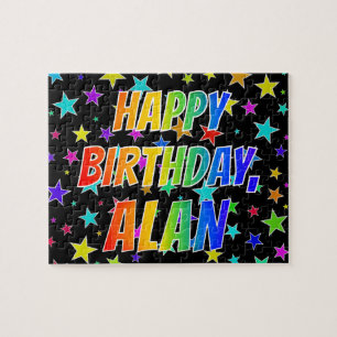 "ALAN" First Name, Fun "HAPPY BIRTHDAY" Jigsaw Puzzle