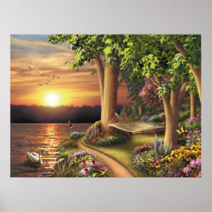 Alan Giana "Around the Lake" Poster